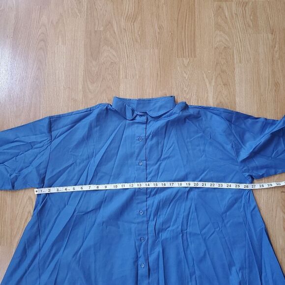 Attitudes by Renee  Wrinkle-Resistant Long-Sleeve Button-Up Shirt Sz 14 - Picture 9 of 11